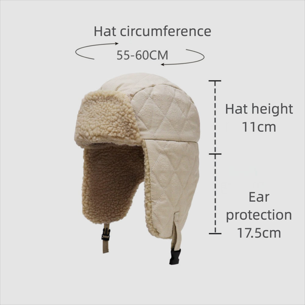Thick Fleece Ear-Flap Trapper Hat for Cycling & Hiking