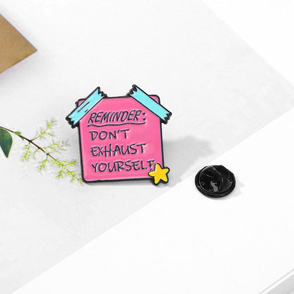 Inspirational Positive Slogan Sweet Style Alloy Spur Badge