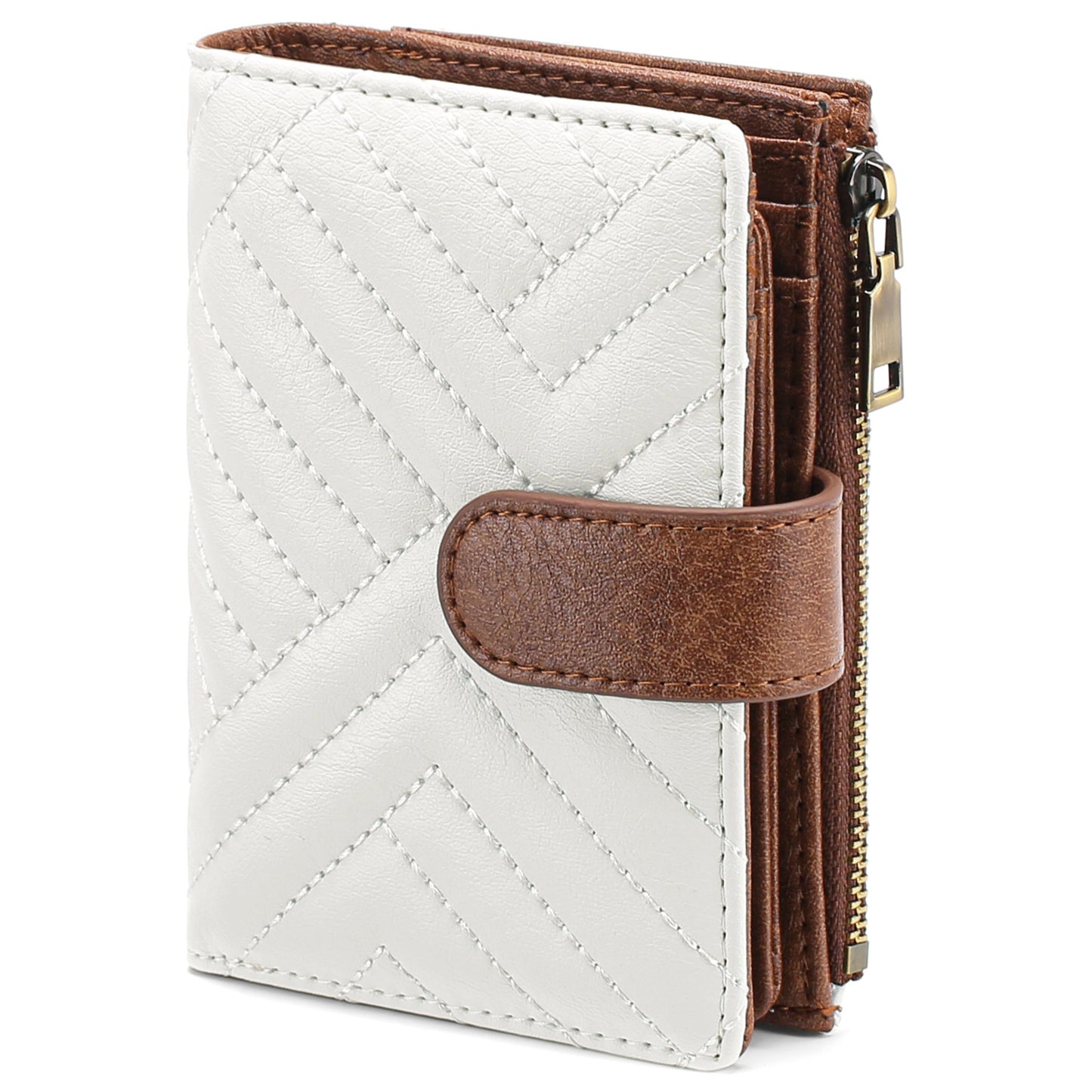 Anti-theft Brush Gift Box Set Small Chanel Style Embroidered Color Block Women's Short Wallet 70% off Purse
