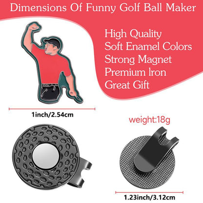 Girl Series Mark GOLF Metal Magnetic Cartoon Ball Position Hat Clip