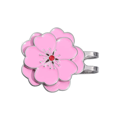 GOLF Metal Magnetic Ball Position Marker Personalized Cherry Blossom Butterfly Crown Golf Hat Clip