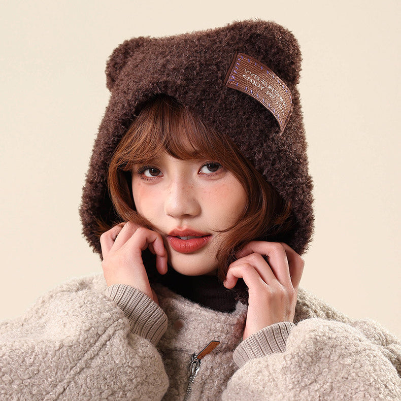 Teddy Fleece Pom-Pom Ear-Flap Warm Hat
