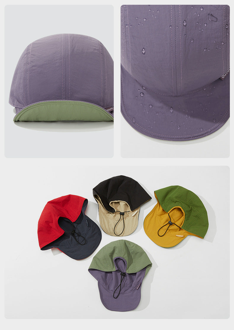 Cycling Double-Sided Hat Foldable Running Hat Lightweight Breathable Quick-Dry Baseball Cap