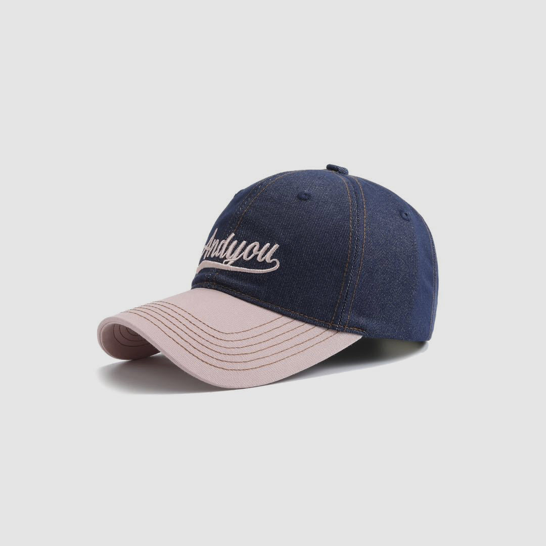 Color Matching Letters Embroidered Baseball Cap
