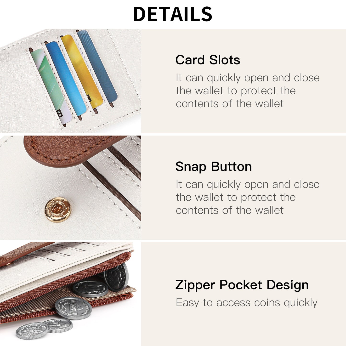 Gift Box Double Zipper Card Holder Multi-Card Slot RFID Anti-Magnetic Card Sleeve Coin Purse