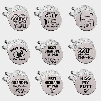 Golf Style Magnetic Metal Hat Clip Detachable Magnetic Round Ball Position Marker