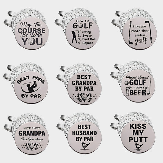Golf Style Magnetic Metal Hat Clip Detachable Magnetic Round Ball Position Marker