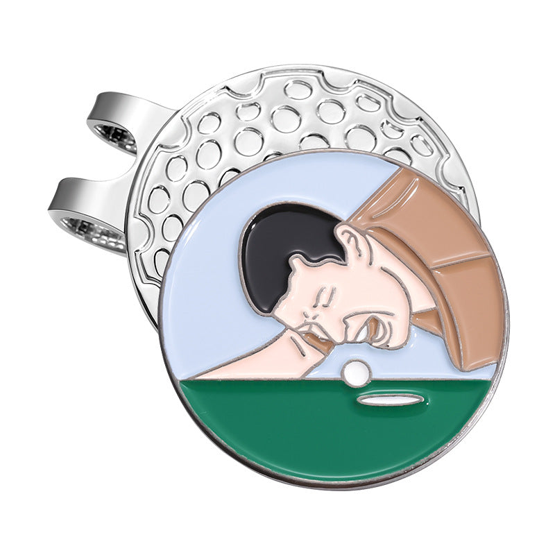 Mark Metal Magnetic Cartoon Ball Position Marker Personalized Golf Hat Clip