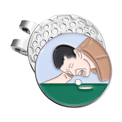 Mark Metal Magnetic Cartoon Ball Position Marker Personalized Golf Hat Clip