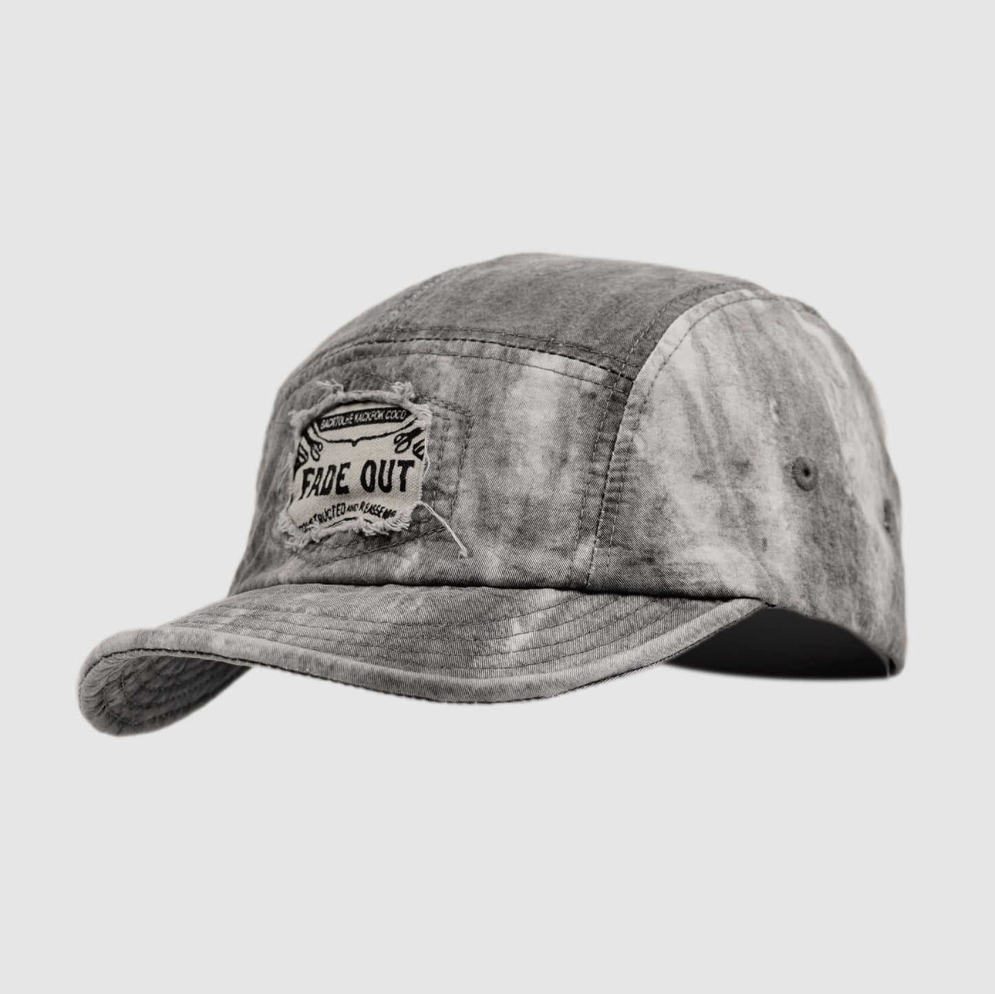 Verwaschene 5-Panel-Kappe mit Batikmuster