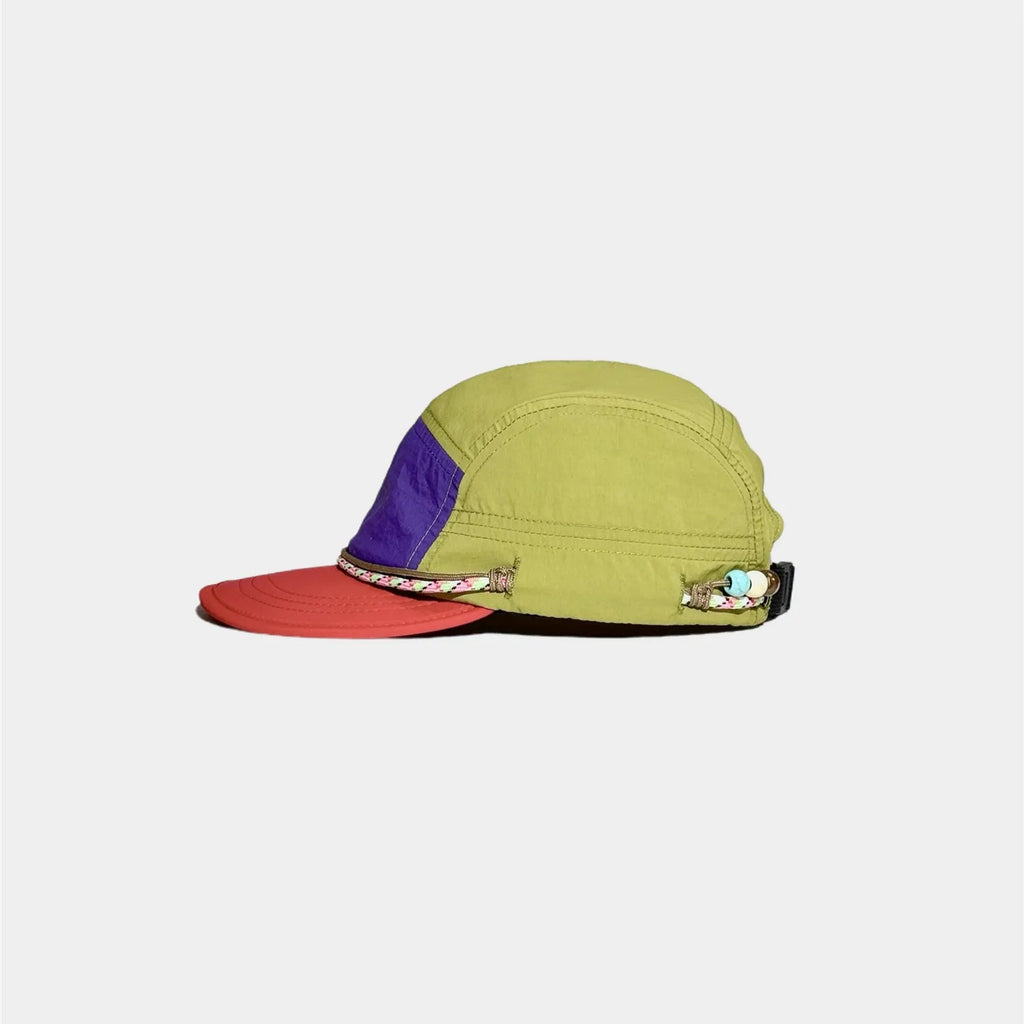 Lightweight outdoor camp hat with low profile crown and rope detail