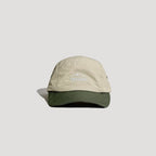 Low profile nylon outdoor cap with curved brim and minimalist hiking style