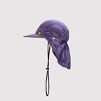 Back view of nylon cap featuring extended neck flap and adjustable outdoor design