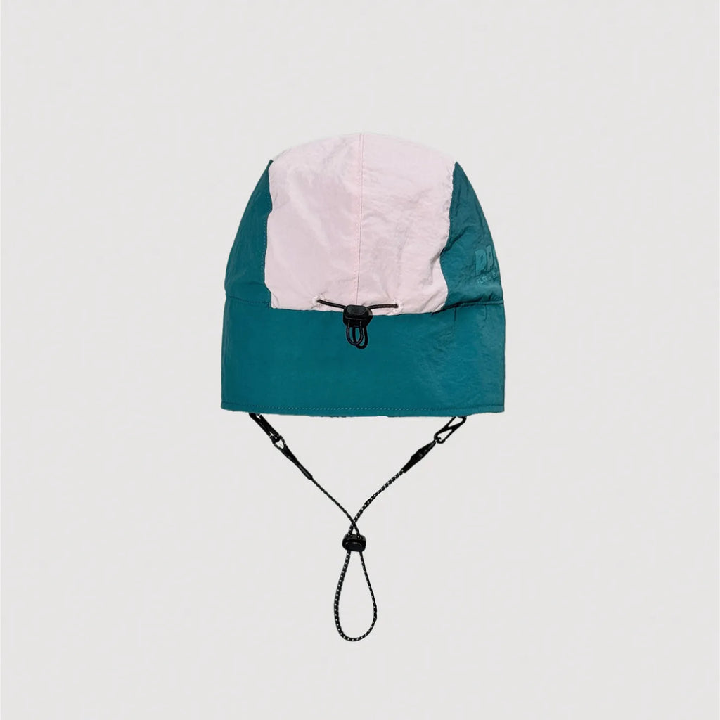 Nylon winter cap with adjustable rear cord lock and comfortable fitted design