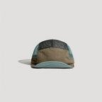 Unisex outdoor mesh cap featuring colour block panels and lightweight nylon fabric