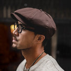 Vintage flat cap style hat for autumn and winter casual wear