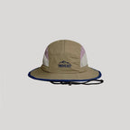 Technical outdoor bucket hat with lightweight nylon fabric and modern design