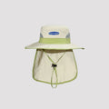 Wide brim sun hat with neck flap for full face and neck sun protection