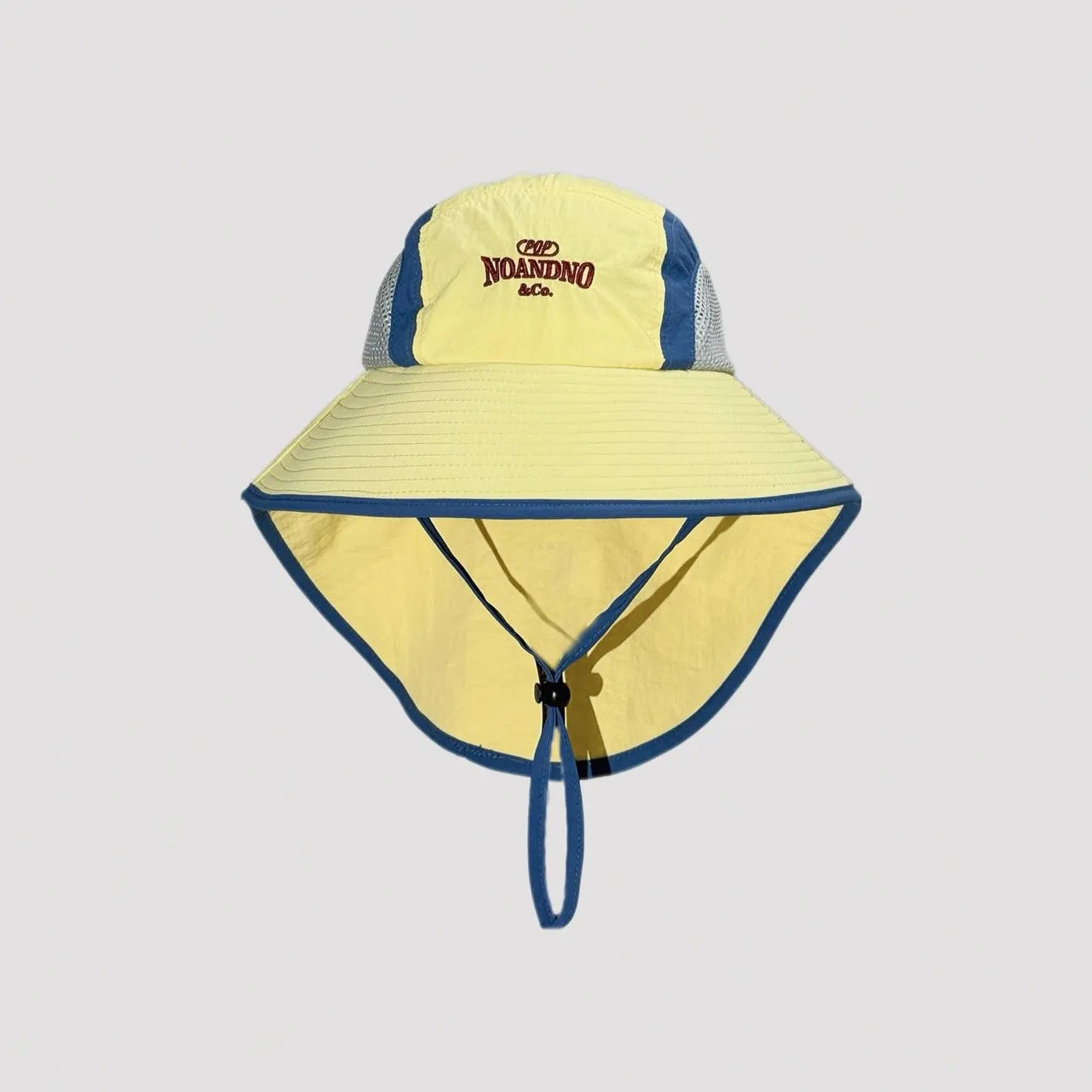 Breathable mesh ventilation panels on lightweight outdoor sun hat for hot weather activities